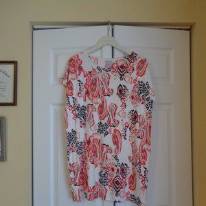 Chico's paisley Ikat wedge tunic blouse. Chico's Size  1 or Medium